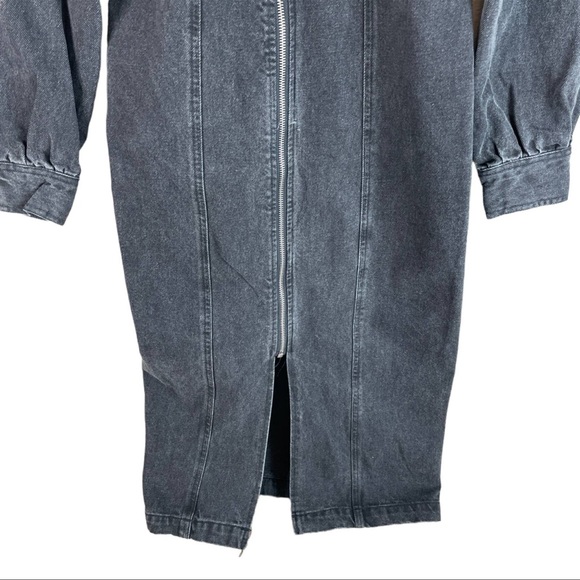 NEW Future Collective Puff Sleeve Denim Dress - Picture 6 of 7